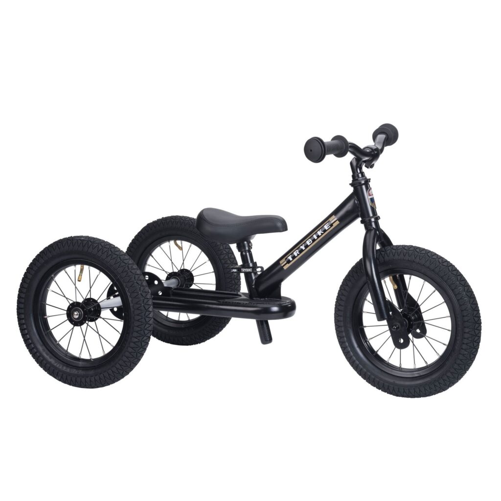 süsimust laste kolmerattaline jooksuratas trybike