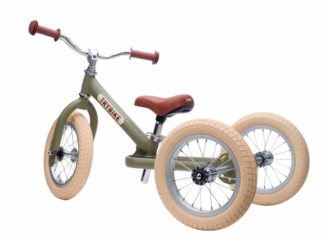 oliivroheline terasraamiga kolmerattaline jooksuratas trybike steel