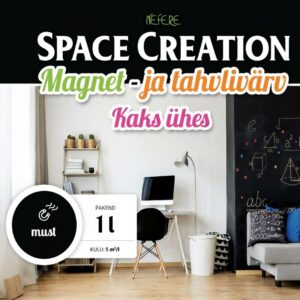 värvile saab kriidiga kirjutada ja magneteid kinnitada